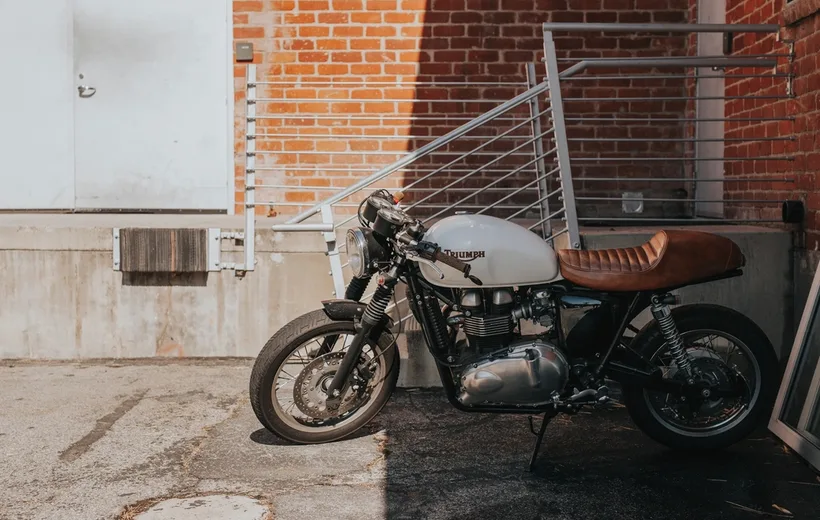 Leather motorcycle jackets, riding helmets, motorcycle bags and gloves.