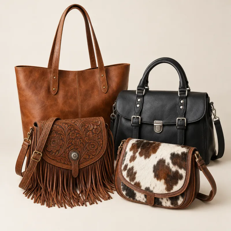 Leather handbags