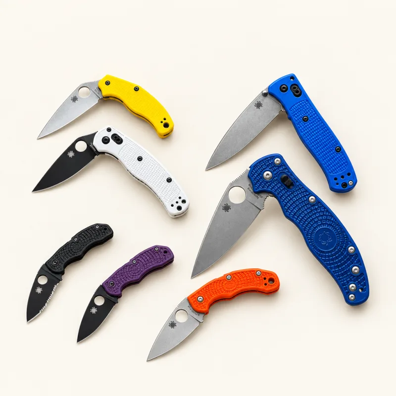 Spyderco and Benchmade folding knives