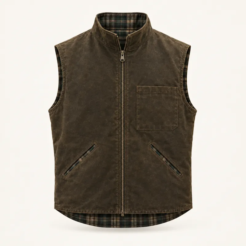 Olive Outback canvas vest
